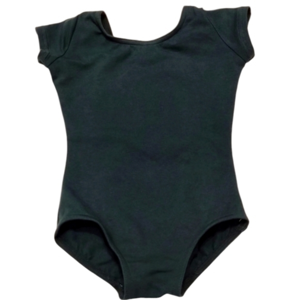 Capezio Girls Classic‎ Short Sleeve Leotard Hunter Green Toddler Size XSmall